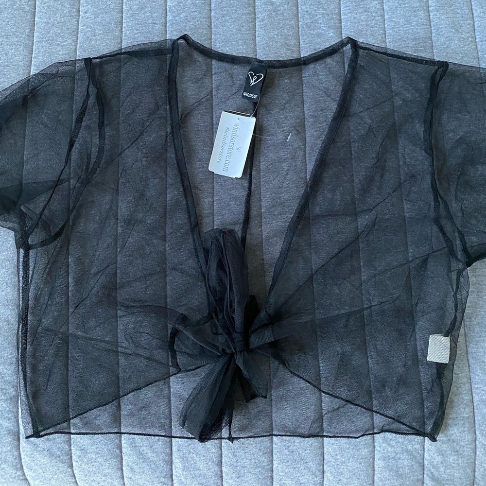 long sleeve transparent shirt